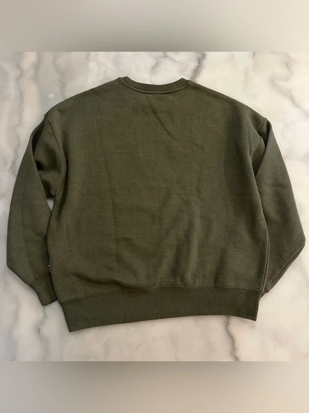 Volcom Olive Green Crewneck Sweater with Orange Logo